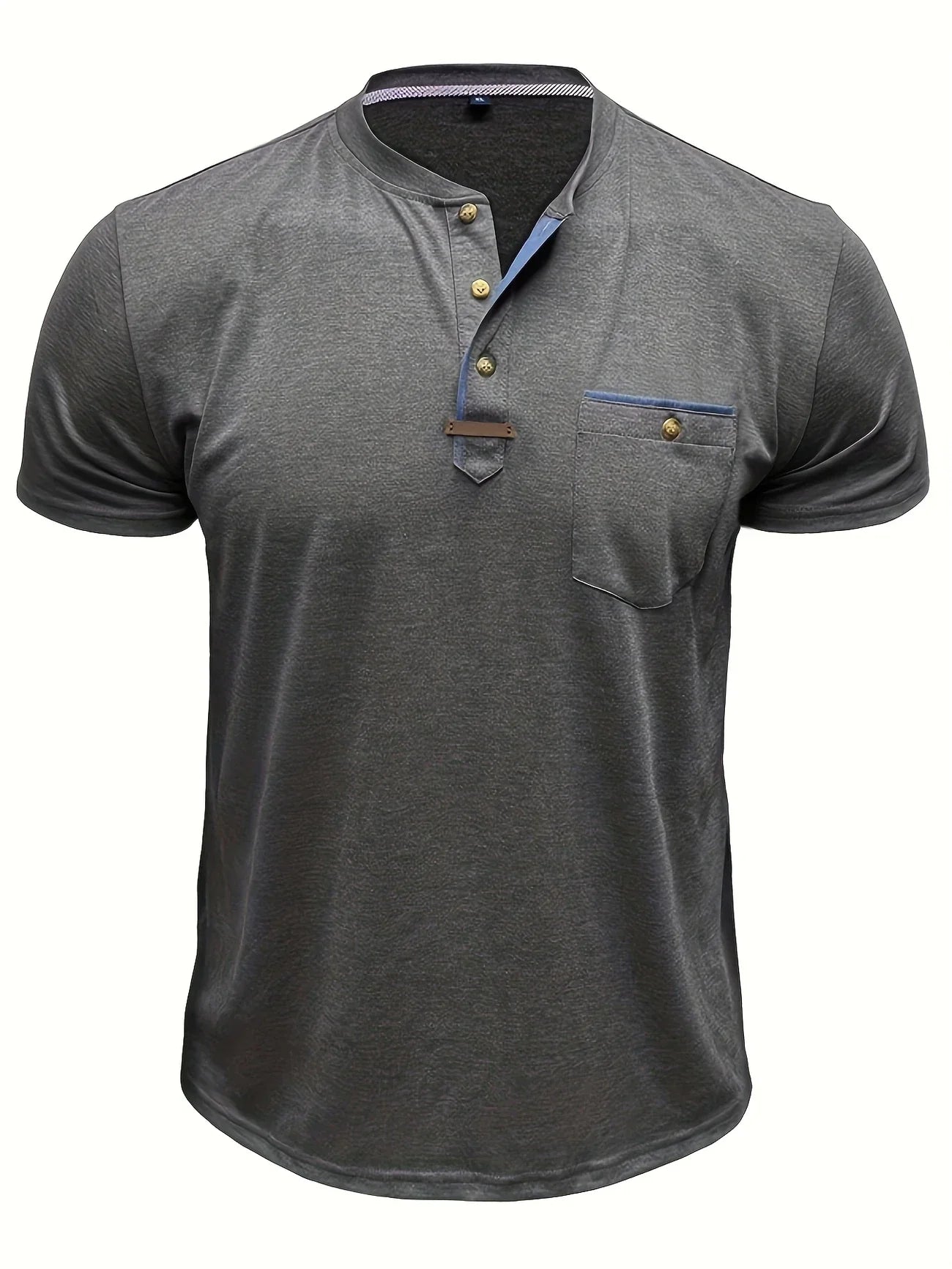 Saxon | Short Sleeve Pocket Henley T Shirt