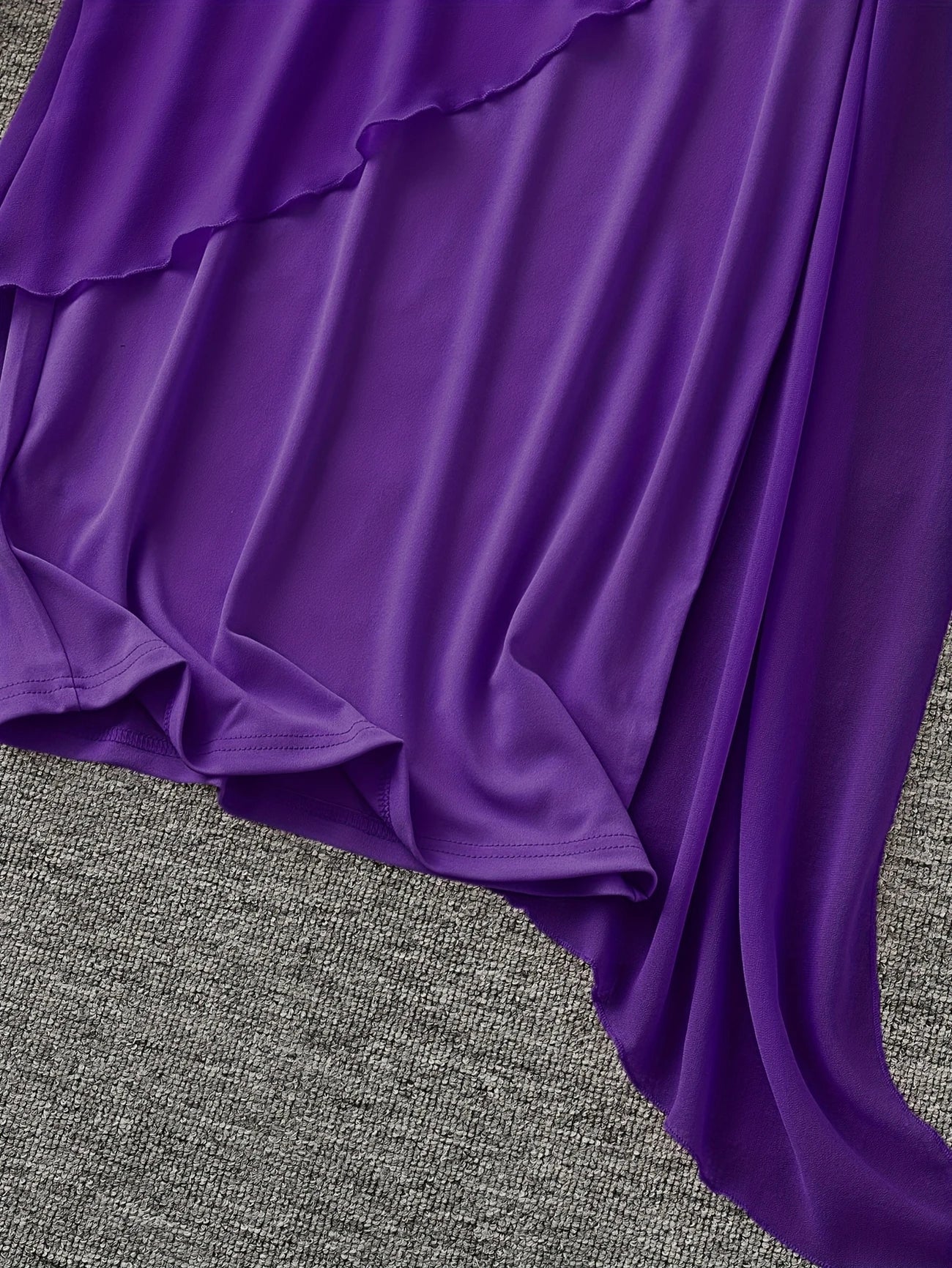 Maren | Sleeveless Asymmetrical Overlay Midi Dress