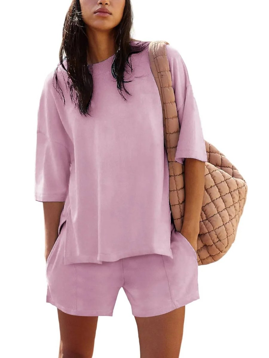 Iselin | Two-Piece Round Neck Shorts Set