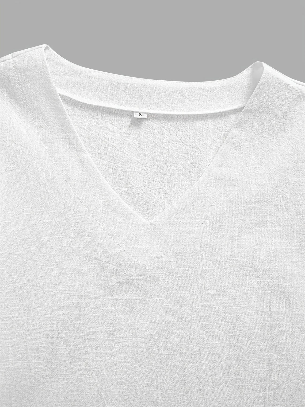 Mattea | V Neck Loose Fit Short Sleeve Top