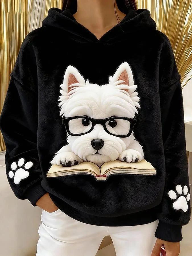 Galaora | Hooded Sweatshirt with Terrier Print