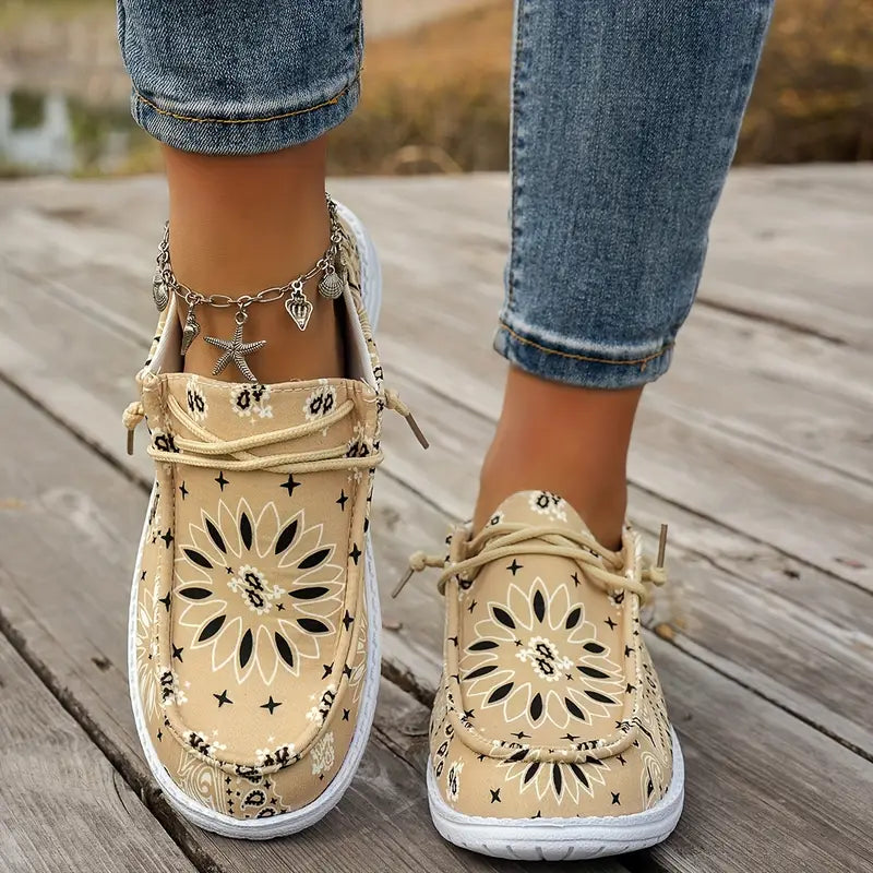 Isavella | Floral Pattern Slip-On Casual Shoes