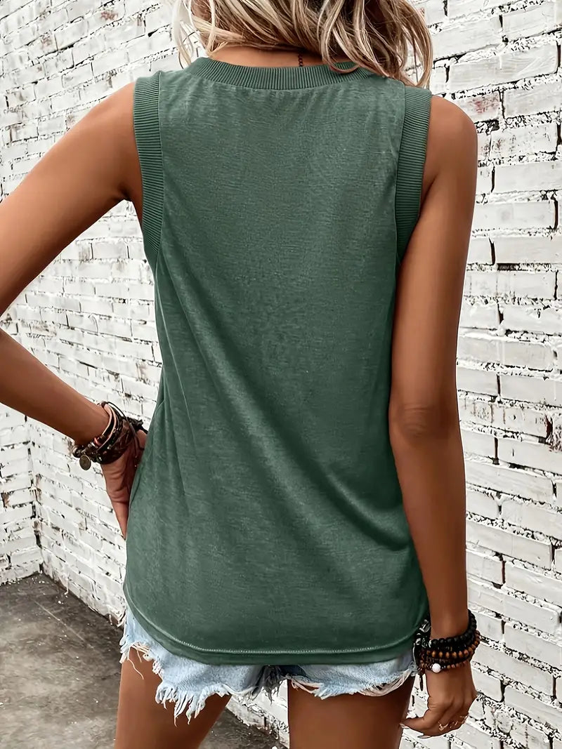 Annelies | V Neck Sleeveless Casual Tank Top