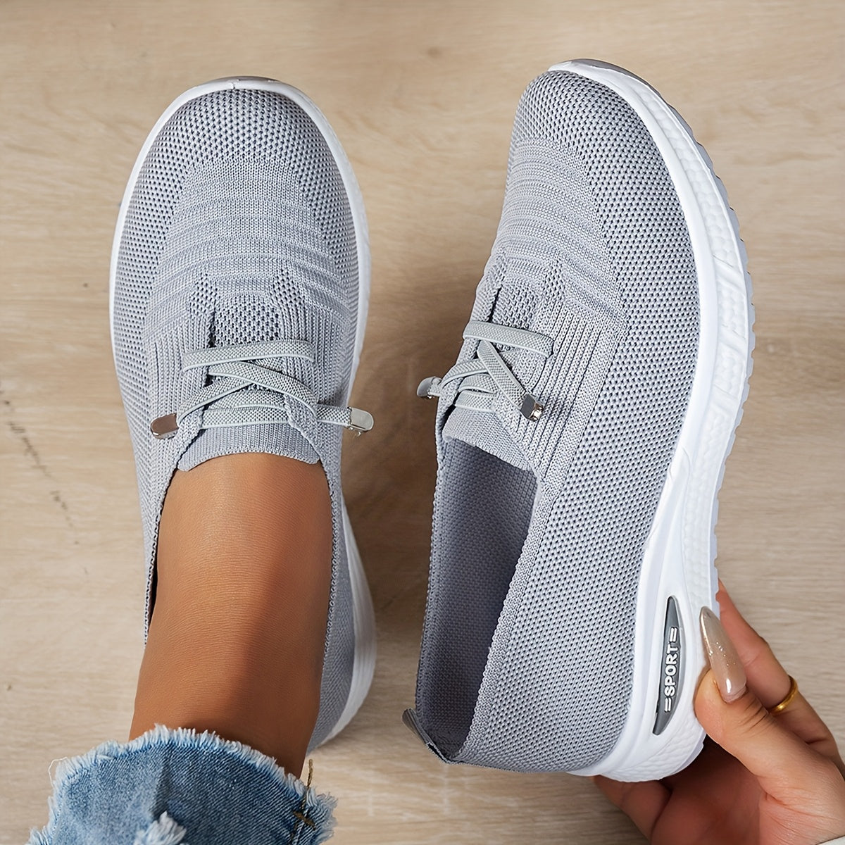 Olympe | Mesh Slip-On Walking Sneakers