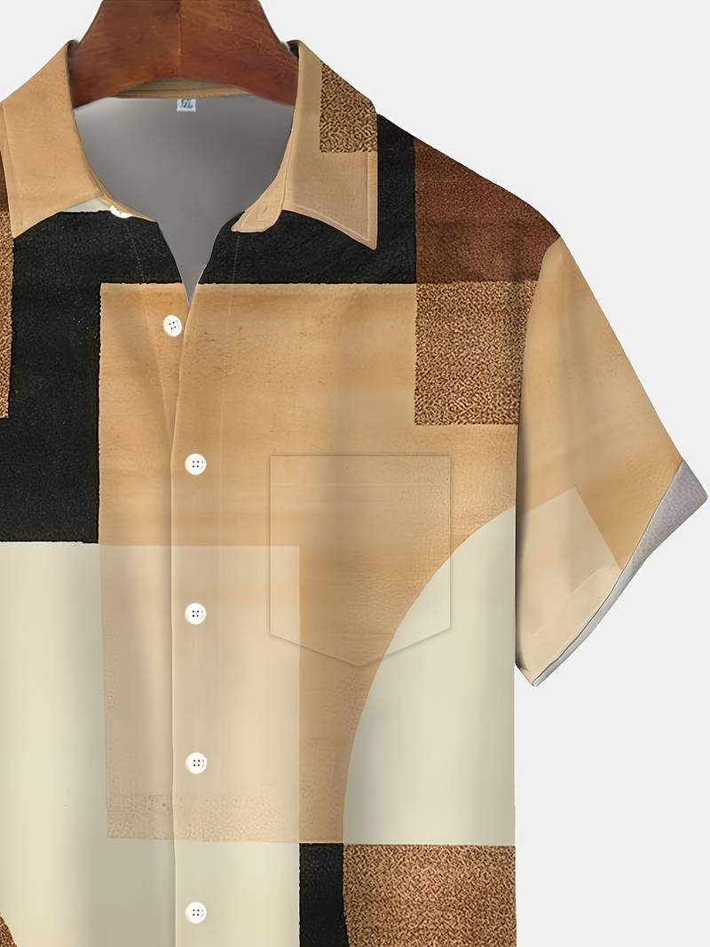 Boucher | Geometric Print Button Shirt