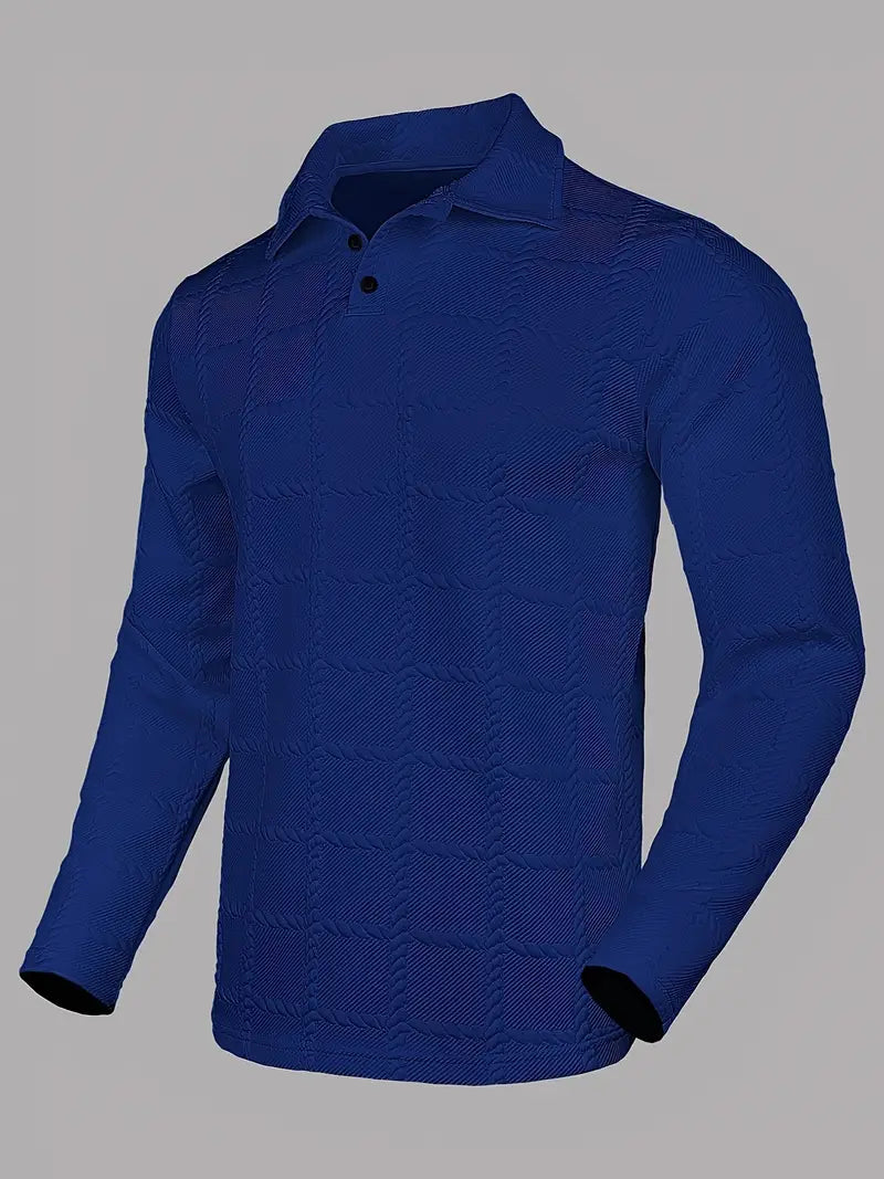 Lorcer | Long Sleeve Button Shirt with Textured Design