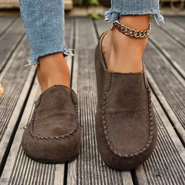 Wendi | Slip-On Closed Toe Suede Clogs