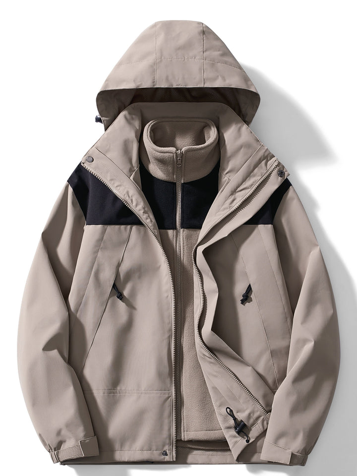 Jerome | Hooded Jacket with Colorblock Panels and Zipper
