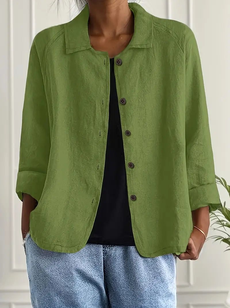 Dianette | Lightweight Long Sleeve Button-Up Shirt