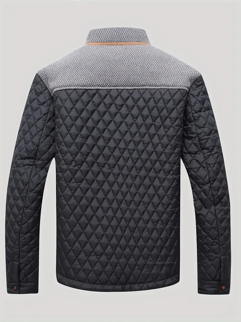 Proctor | Quilted Stand Collar Zip Jacket