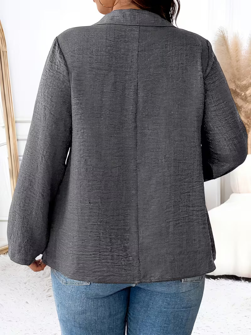 Noyelle | Long Sleeve V-Neck Button Blouse