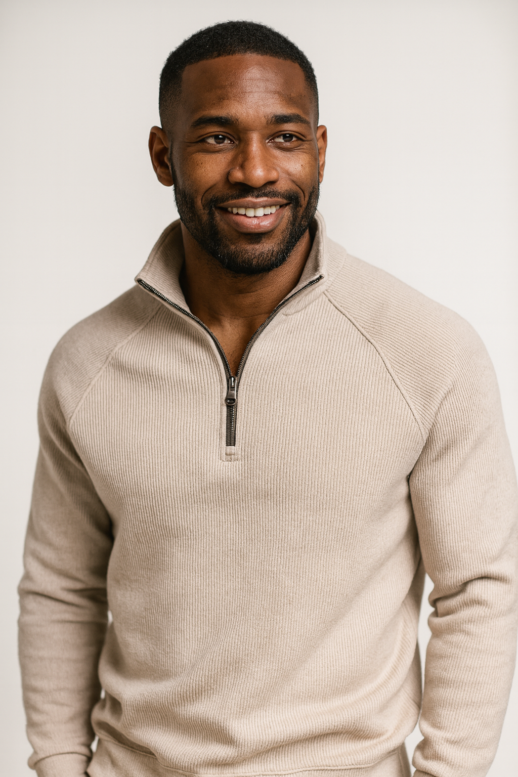 Eduardo | Sweater with Quarter Zip and Raglan Sleeves