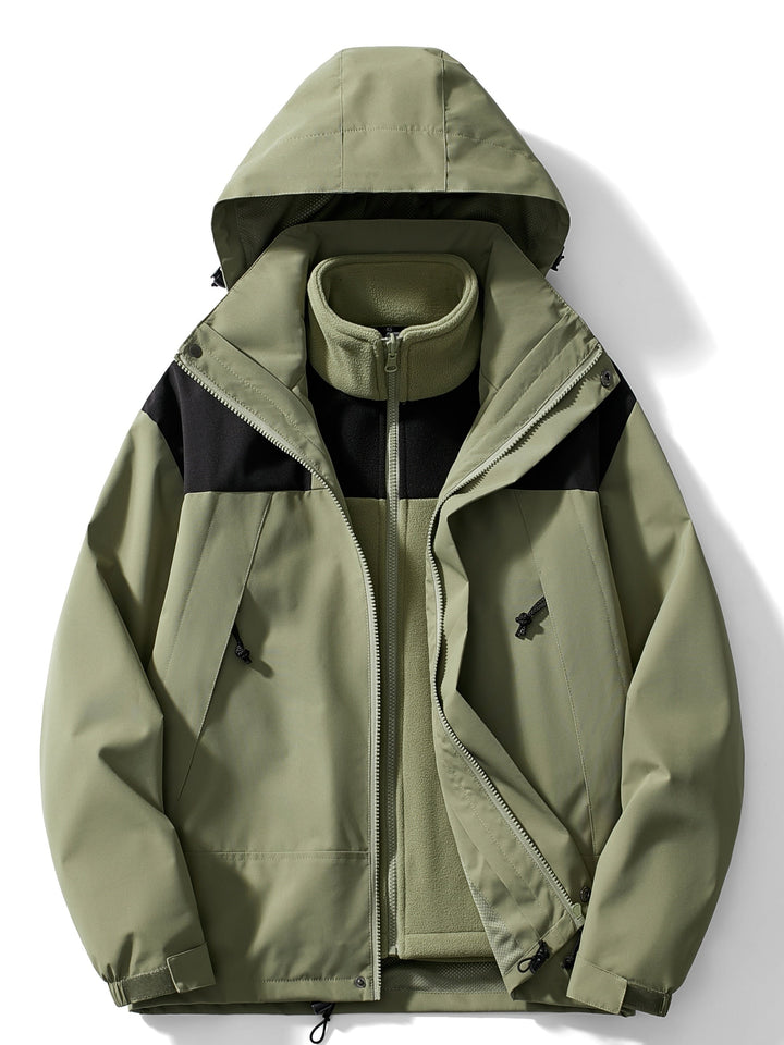 Jerome | Hooded Jacket with Colorblock Panels and Zipper
