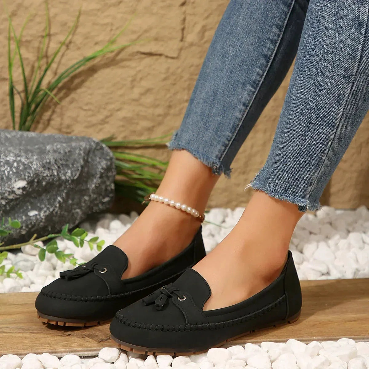 Patamon | Slip-On Tassel Loafers with Moc Toe