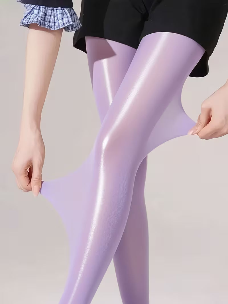 Bekah | Footed Tights With High-Shine Stretch Finish