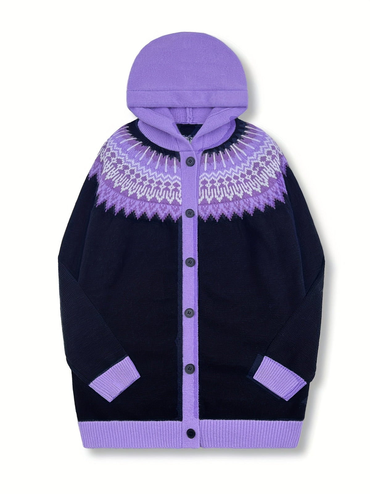 Peneeuva | Hooded Long Sleeve Winter Sweater
