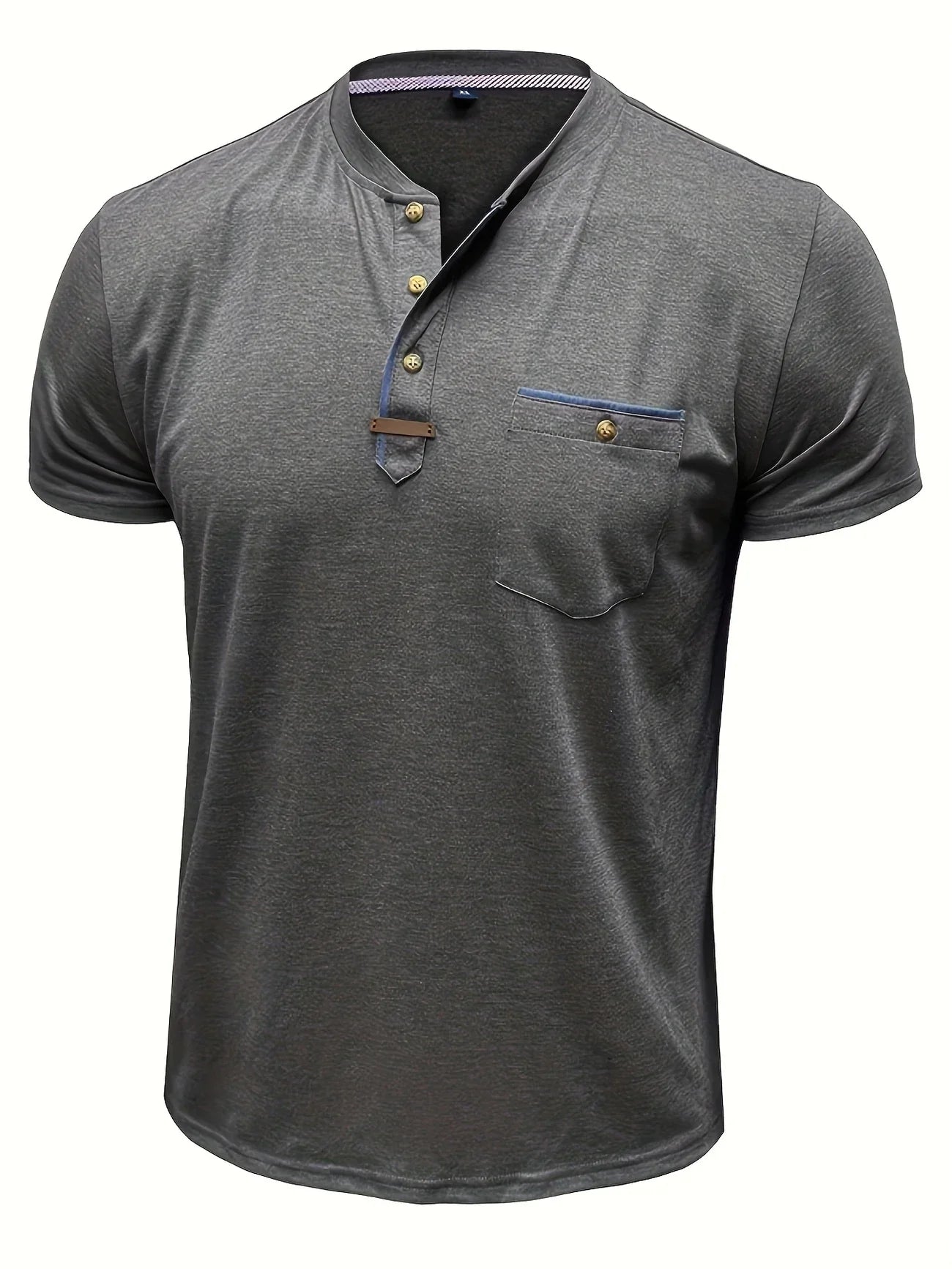 Saxon | Short Sleeve Pocket Henley T Shirt