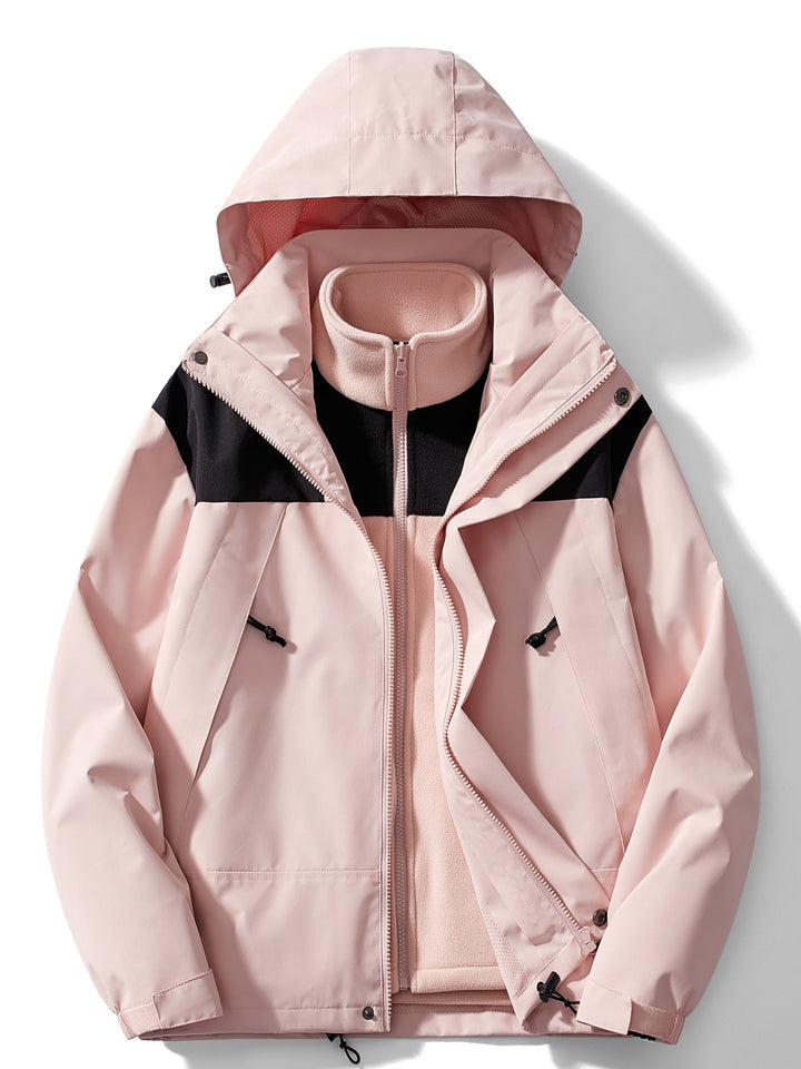 Jerome | Hooded Jacket with Colorblock Panels and Zipper