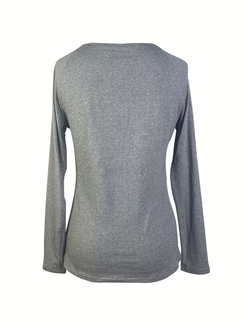 Mesha | Long Sleeve Mesh V Neck Top