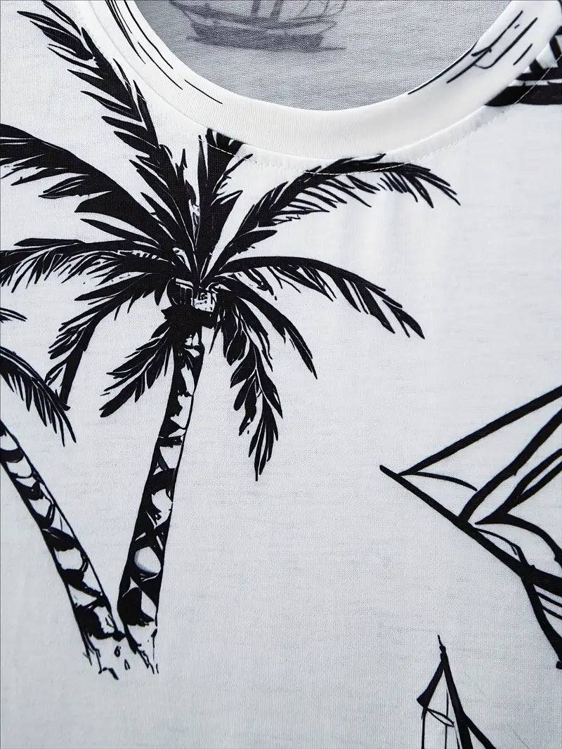 Barea | Tropical Print T Shirt Shorts Set