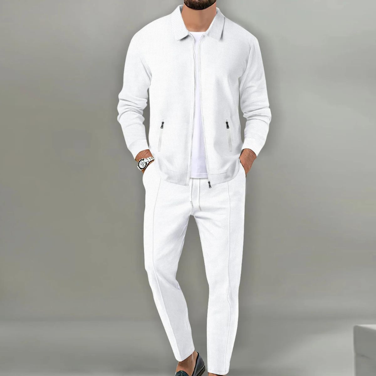 Geronimo | Jacket and Pants Set With Textured Finish