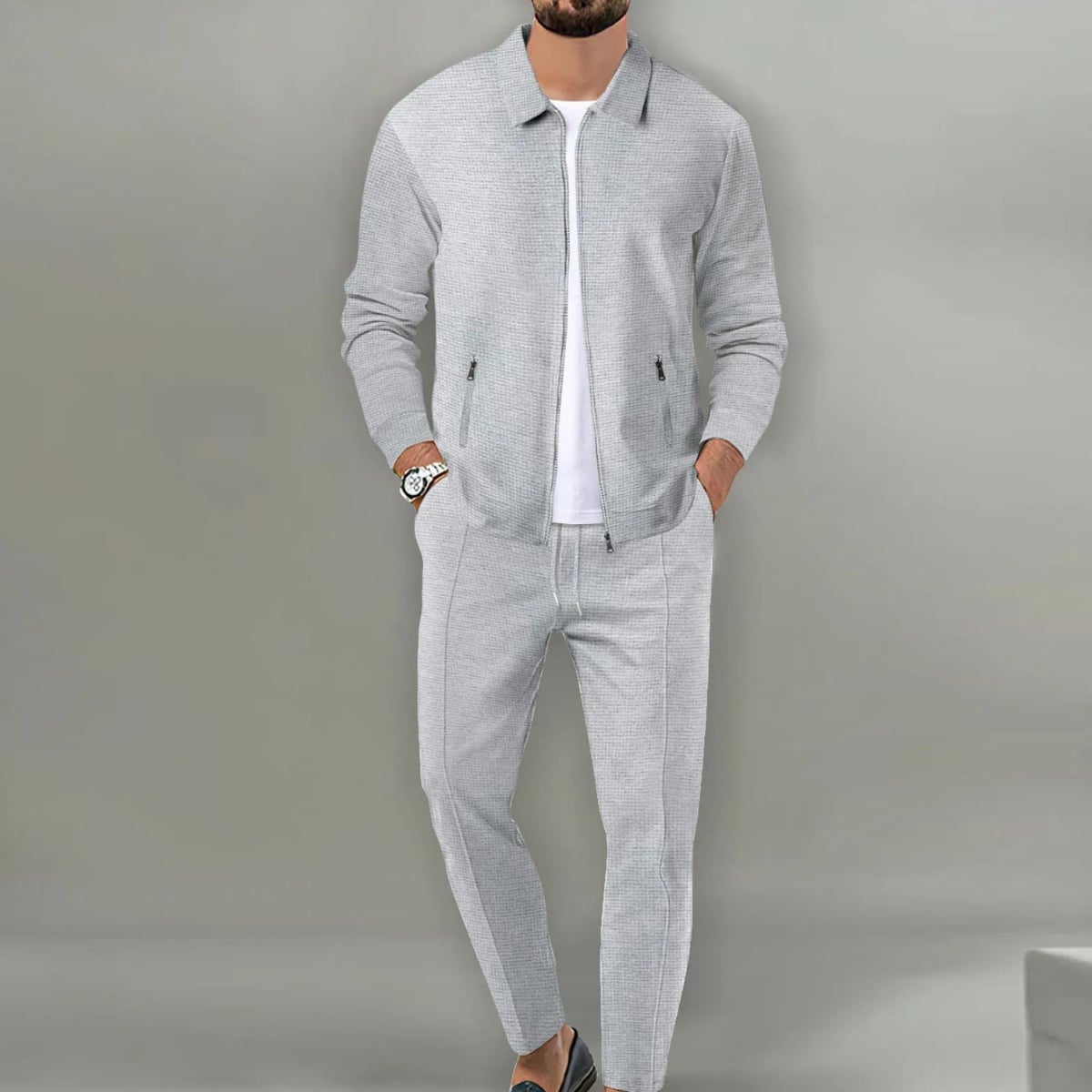 Geronimo | Jacket and Pants Set With Textured Finish