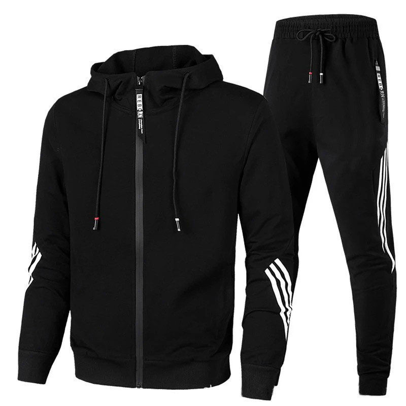 Benjamin | Tracksuit With Hooded Jacket and Striped Joggers