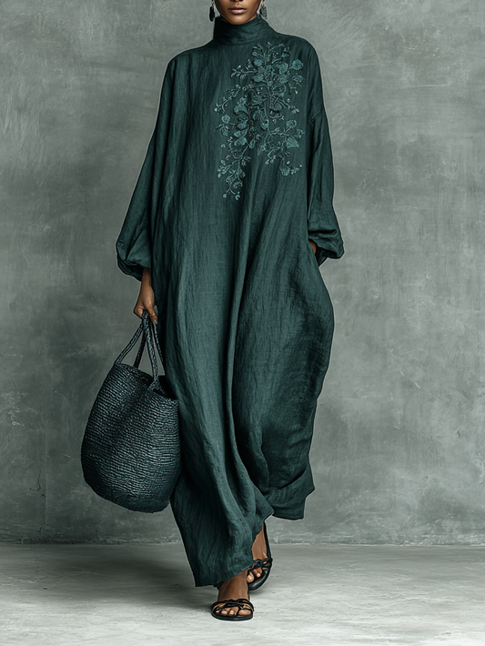 Mirra | Relaxed Embroidered Maxi Dress