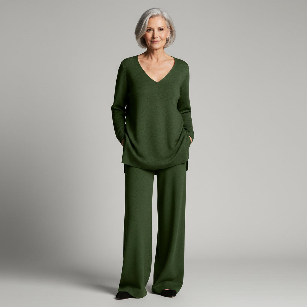 Laen - V Neck Long Sleeve Lounge Set
