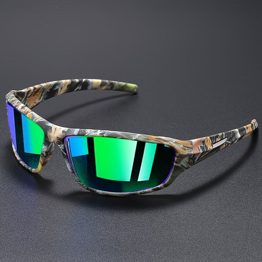 Nexoray | Sports Sunglasses with Mirrored Patterned Frame