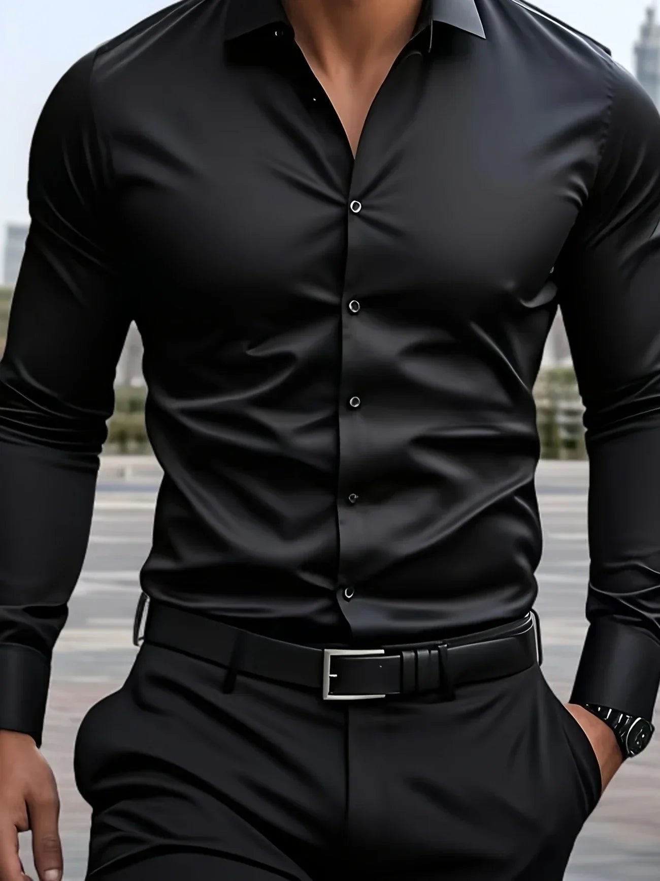 Byron | Slim Fit Button Front Shirt