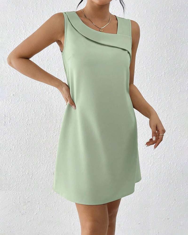 Ayna | Mint Green Sleeveless A-Line Mini Dress