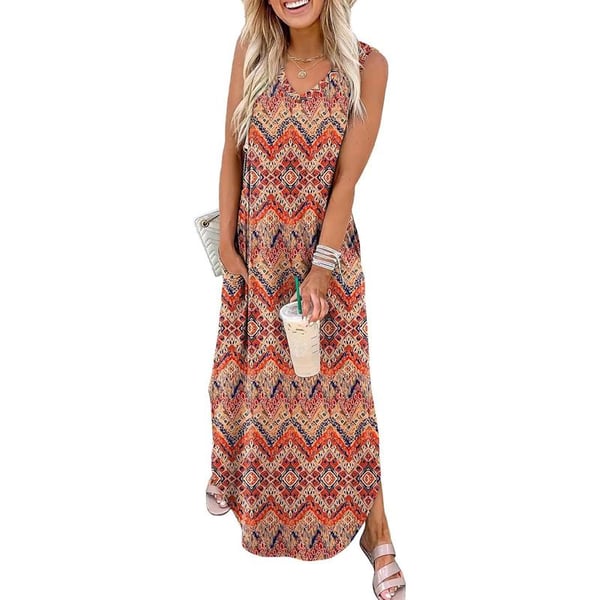 Obermeier | Sleeveless V-Neck Pocket Maxi Dress