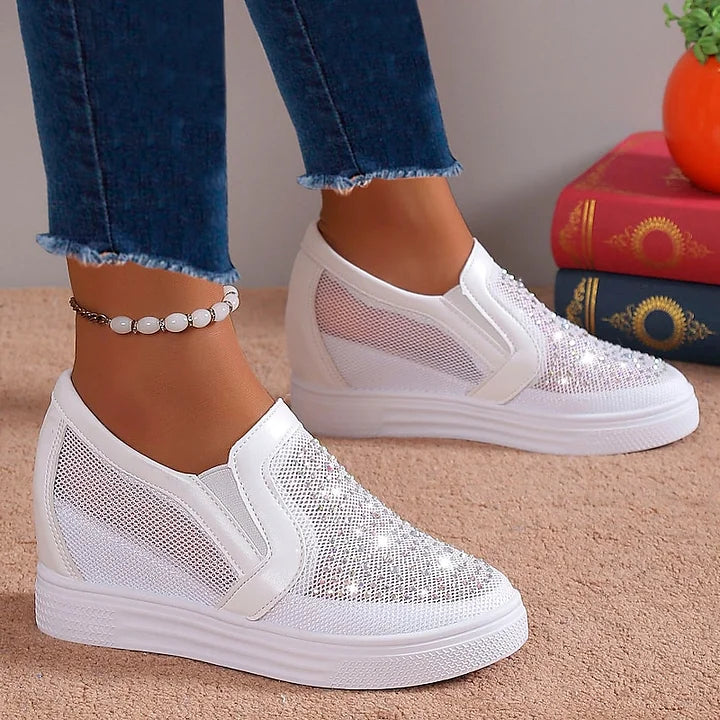 Romila | Mesh Slip On Platform Casual Sneakers