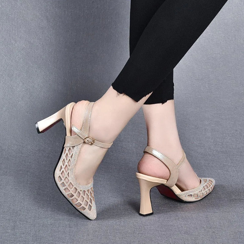 Henriette | Slingback Pumps with Pointed Cutout Toe