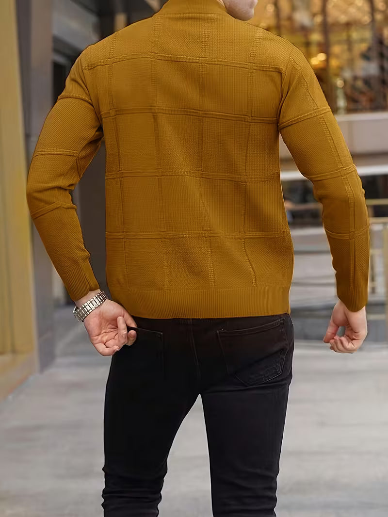 Roaan | Textured Mock Neck Long Sleeve Sweater