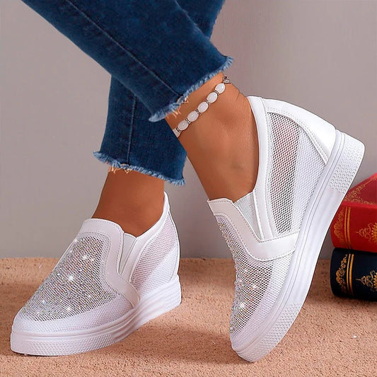 Romila | Mesh Slip On Platform Casual Sneakers