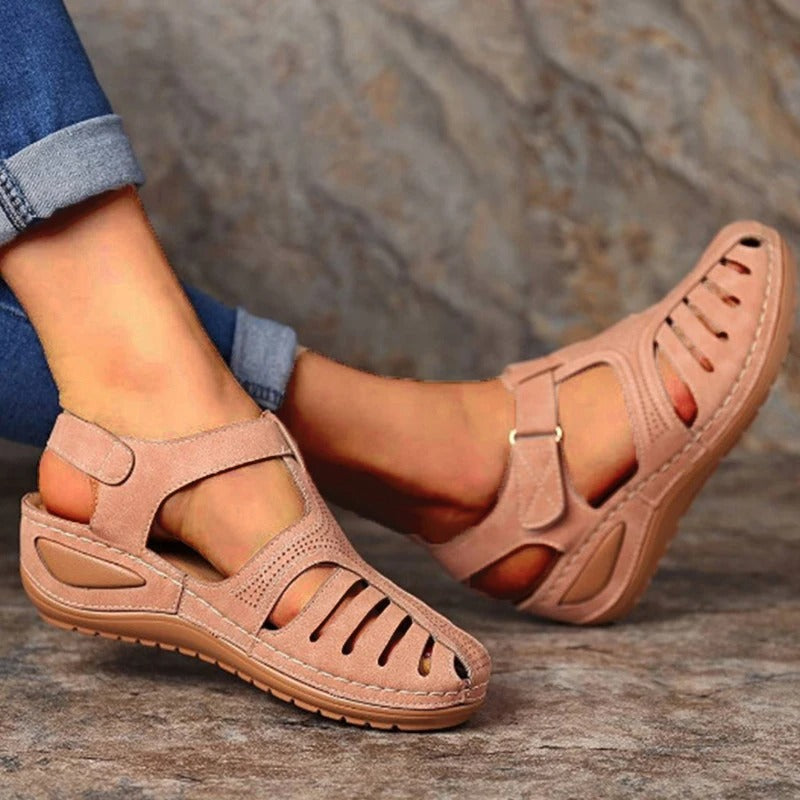 Leola | Closed Toe Cutout Strap Sandals