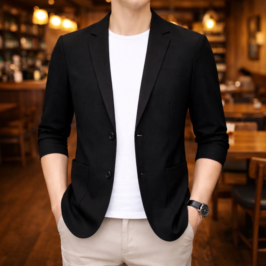 Danson | Blazer with Notched Lapels and Patch Pockets