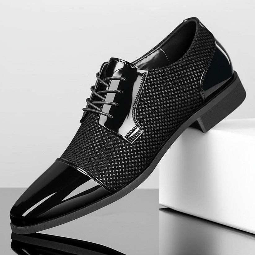 Dernard | Glossy Lace-Up Dress Shoes