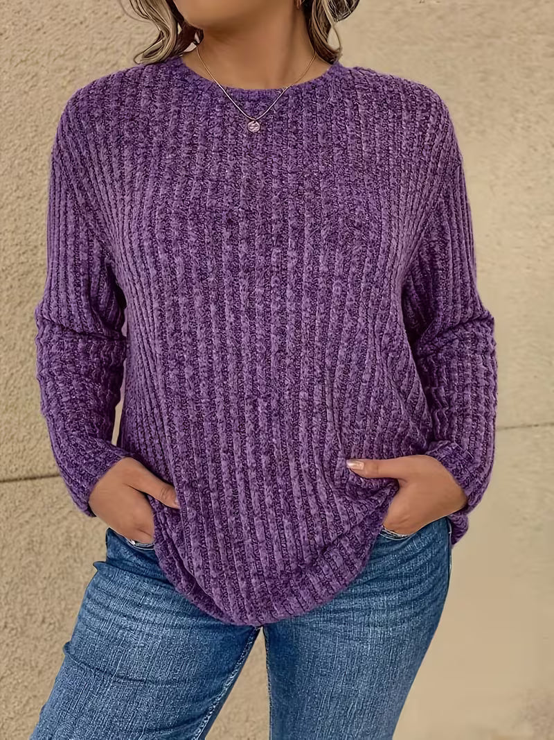 Katiya | Sweater with Loose Fit and Ribbed Texture