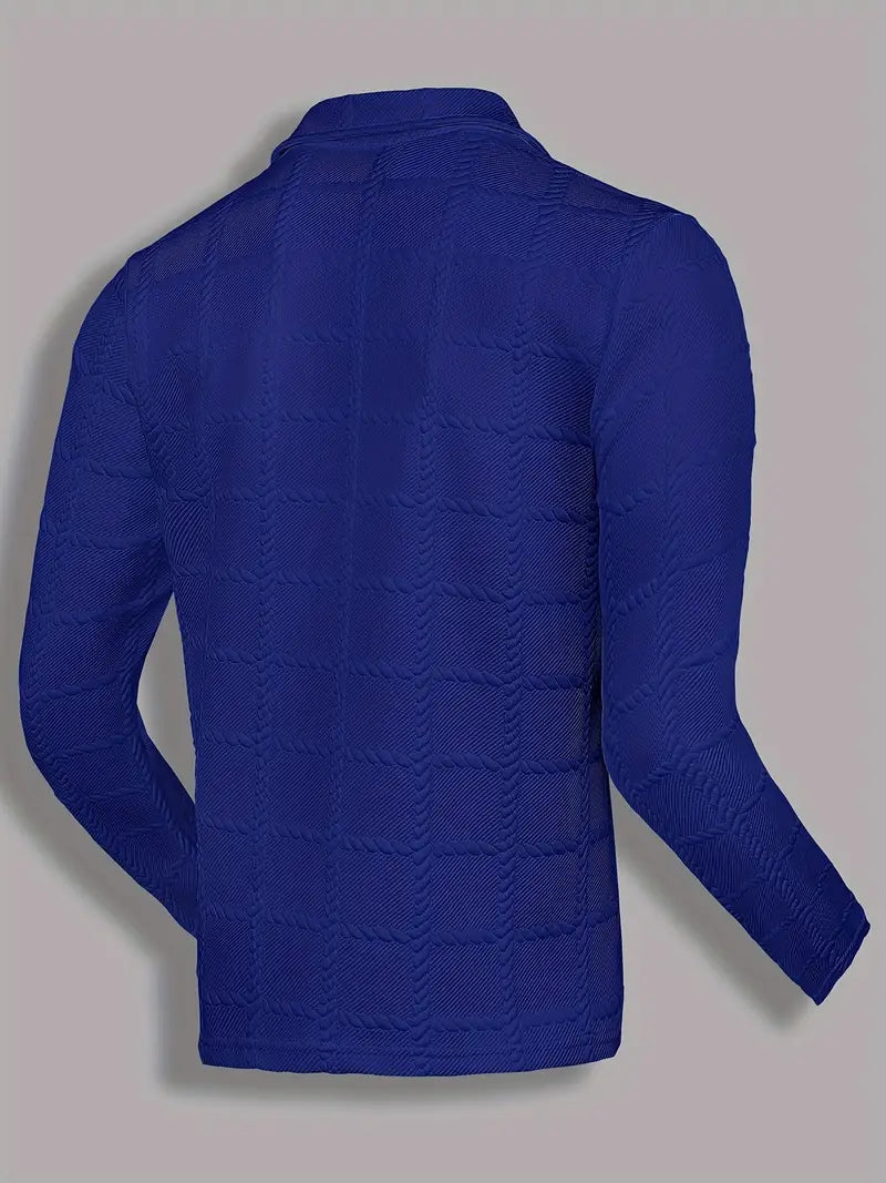 Lorcer | Long Sleeve Button Shirt with Textured Design