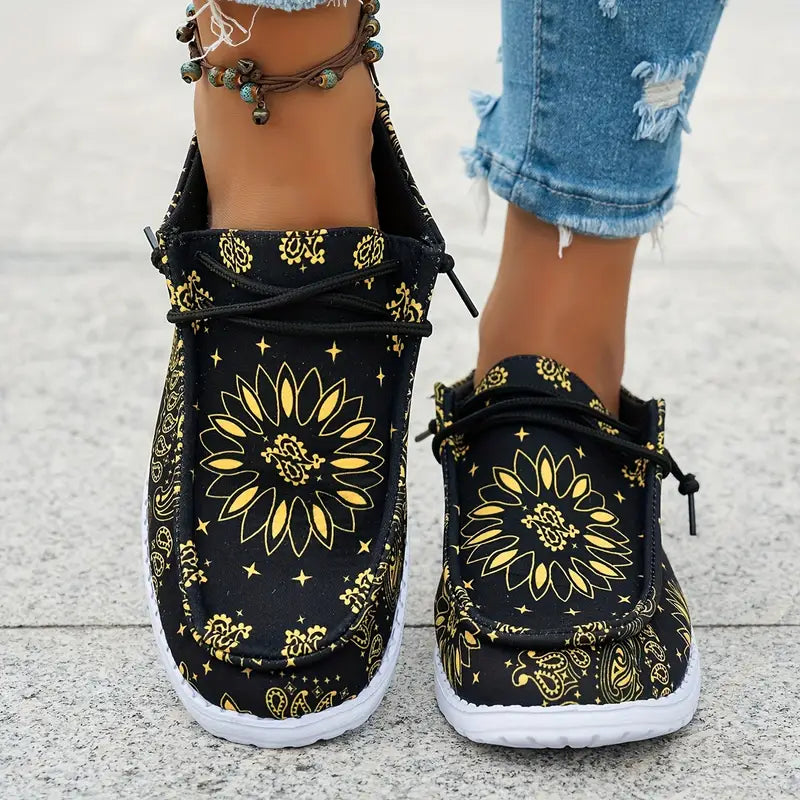Isavella | Floral Pattern Slip-On Casual Shoes