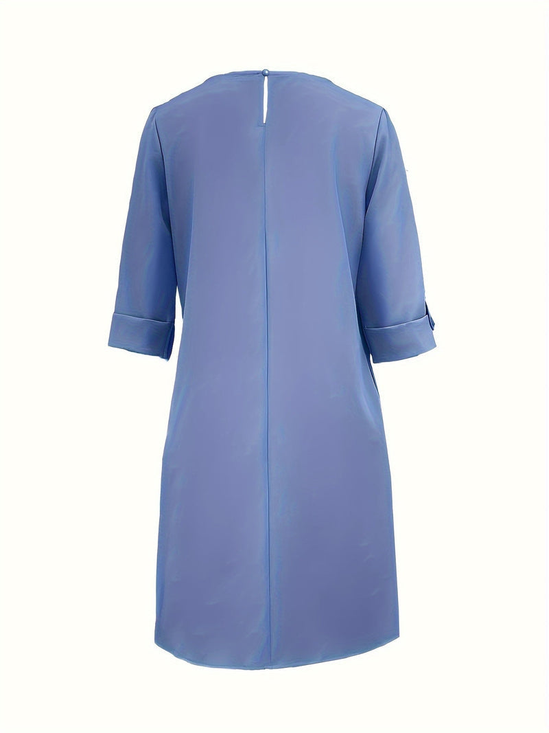 Kayana | Loose Three Quarter Sleeve Midi Dress