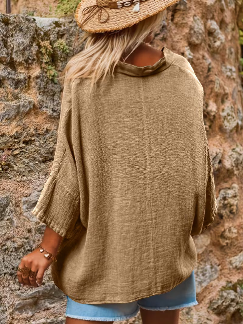 Sienna | V-neck Batwing Sleeve Top in Multiple Colors