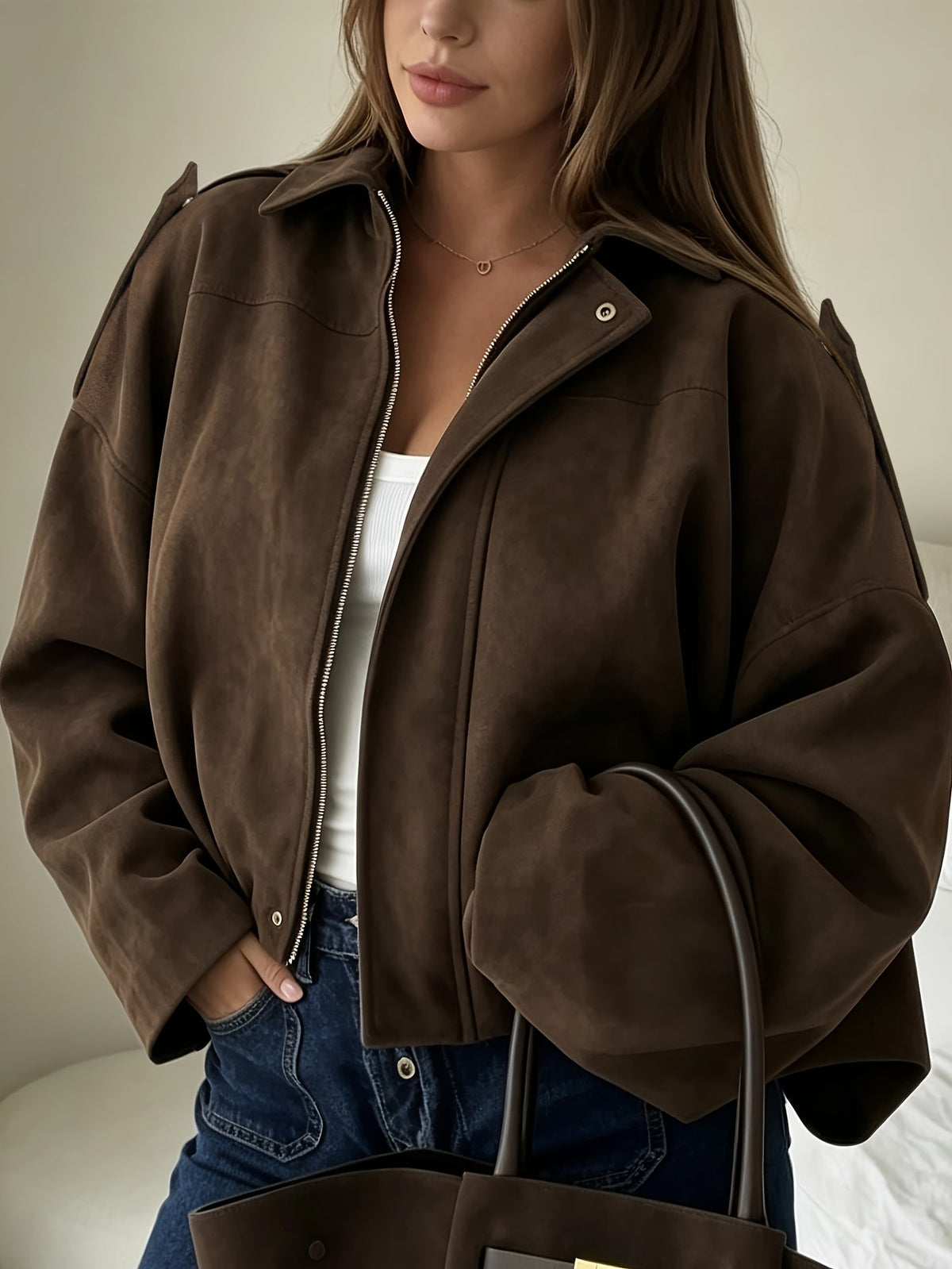 Ingralina | Oversized Jacket with Structured Collar