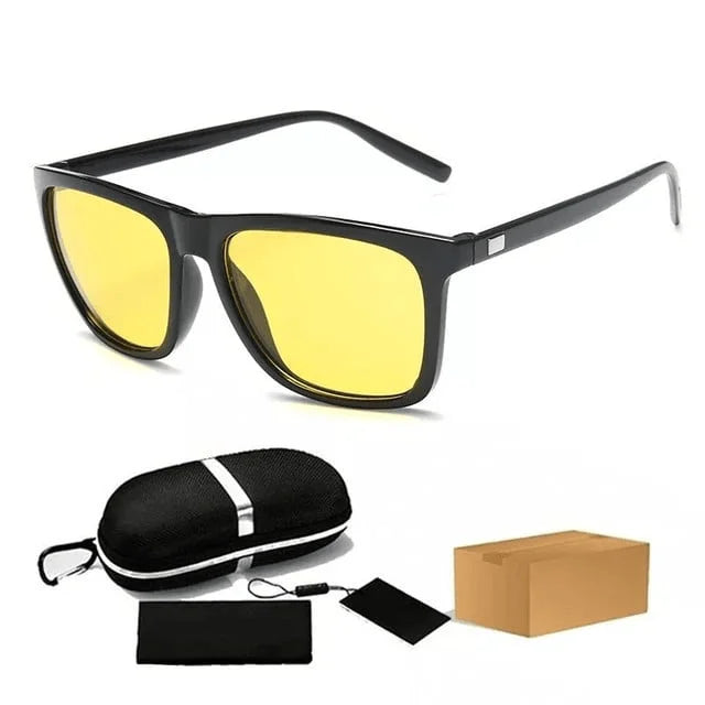 AeroShades - Rectangular Frame Polarized Sunglasses With Case