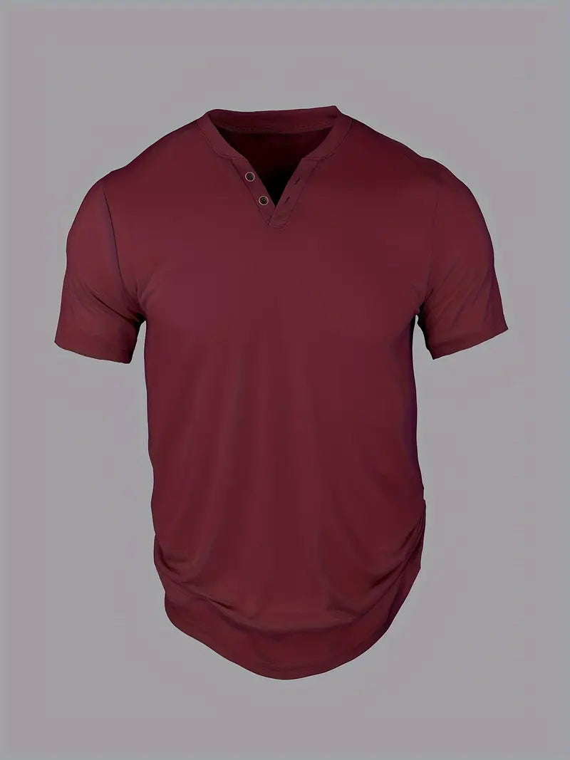 Eligio | Henley T Shirt Short Sleeve Fit
