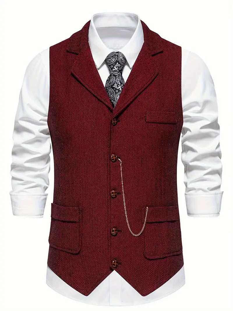 Ferry | Herringbone Notch Lapel Waistcoat