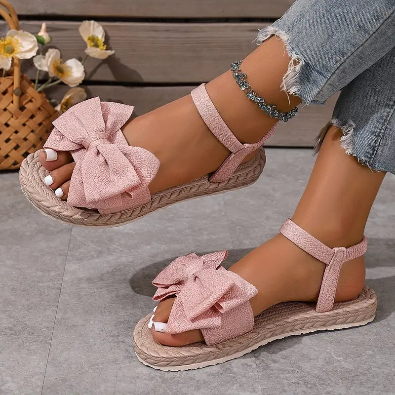 Michela | Bow Knot Open Toe Ankle Strap Sandals